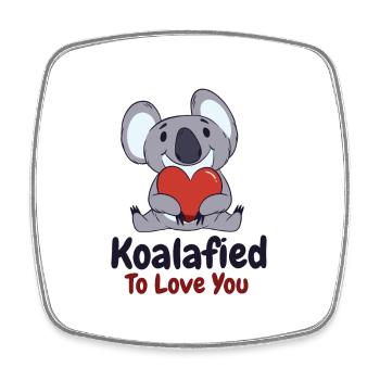 Valentine's Day Koala Love Wildlife Koala Lover - Square fridge magnet - white - Front
