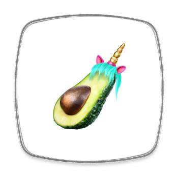 Happy Unicorn Avocat - Magnet carré - blanc - Devant