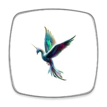 Einhorn Vogel - Viereckiger Kühlschrankmagnet - Weiß - Vorne