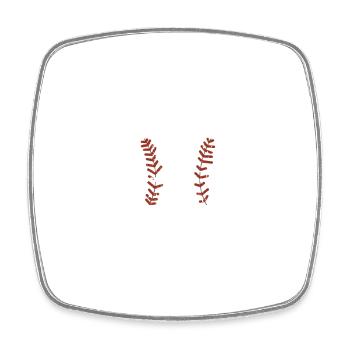 Baseball Baseballmama Baseballer Baseballspielerin - Viereckiger Kühlschrankmagnet - Weiß - Vorne