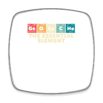 Geocacher Scavenger Hunt Geocache The essentials - Square fridge magnet - white - Front