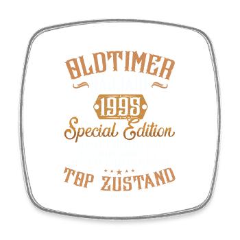 LUSTIG OLDTIMER 1995 LIEBHABERSTÜCK 27. GEBURTSTAG - Viereckiger Kühlschrankmagnet - Weiß - Vorne