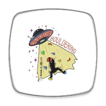 Bouldering 3 - Square fridge magnet - white - Front