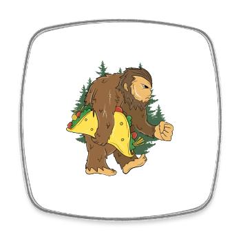 Bigfoot Taco3 - Square fridge magnet - white - Front