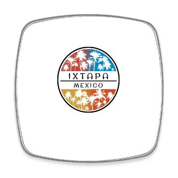 Ixtapa Mexico Palm Tree Souvenir de vacances élégant - Magnet carré - blanc - Devant