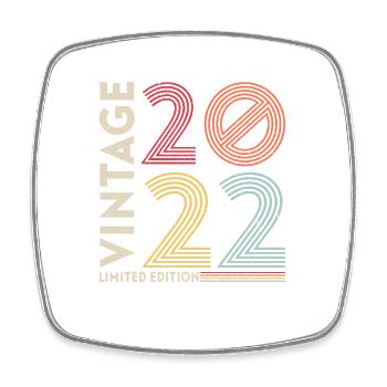 Vintage Légendaire depuis 2022 Anniversaire - Magnet carré - blanc - Devant