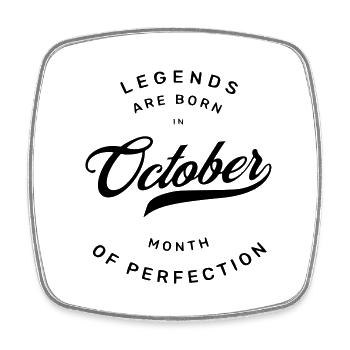 OCTOBER ANNIVERSARY - Square fridge magnet - white - Front