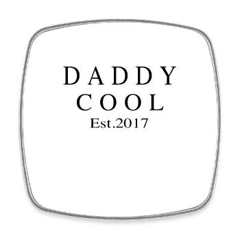 Daddy Cool est 2017 - Square fridge magnet - white - Front