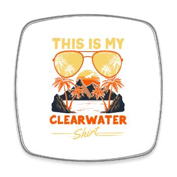 Ceci est mon Clearwater Shirt Travel Vacation - Magnet carré - blanc - Devant