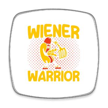 Sausages Warrior Hot Dog Gift - Square fridge magnet - white - Front