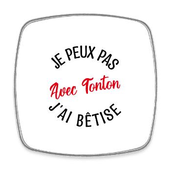 Cadeau Tonton, cadeau oncle, tonton de l'année. - Magnet carré - blanc - Devant