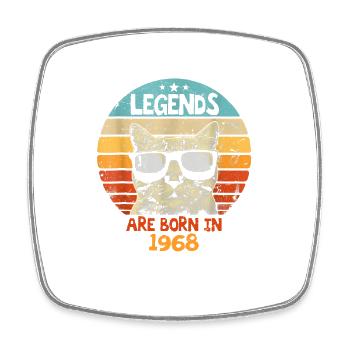 The legends were born in 1968 Anniversary Gift - Square fridge magnet - white - Front