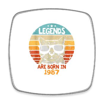 Les légendes sont nées en 1987 Anniversaire Cadeau - Magnet carré - blanc - Devant