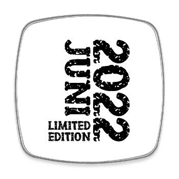 2022 Juni Limited Edition Geburtstag Geschenk - Viereckiger Kühlschrankmagnet - Weiß - Vorne