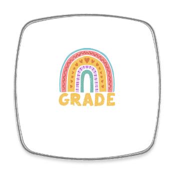 Fourth Grade Teacher 4th Teaching Back to School - Square fridge magnet - white - Front