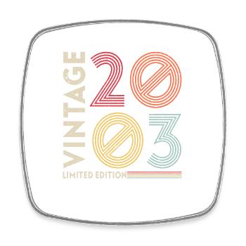 Millésime 2003 Anniversaire - Magnet carré - blanc - Devant