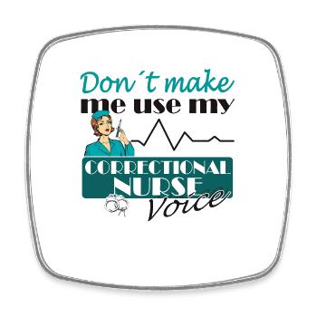 Prisons RN Correctional Nurse - Square fridge magnet - white - Front