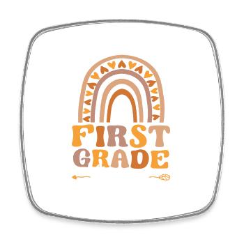 First Grade Teacher Funny Teaching Love - Square fridge magnet - white - Front
