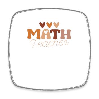Équipe de professeurs de mathématiques Entraîneur d’équipe Mathématiques Retour - Magnet carré - blanc - Devant