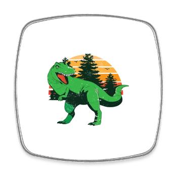Abuelosaurio Rex I Funny Grandpa T-Rex - Viereckiger Kühlschrankmagnet - Weiß - Vorne