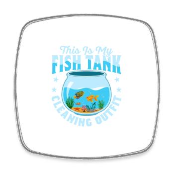 This Is My Fish Tank Cleaning Outfit Aquarium Owne - Square fridge magnet - white - Front