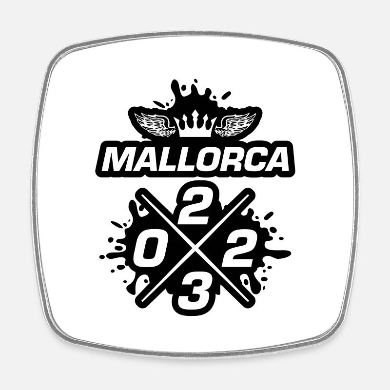 Majorque 2023 - Magnet carré - blanc