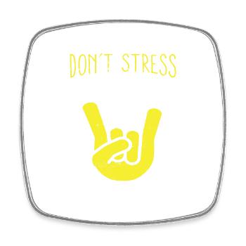 Don't Stress Rock the Test Funny Test Day Teacher - Viereckiger Kühlschrankmagnet - Weiß - Vorne