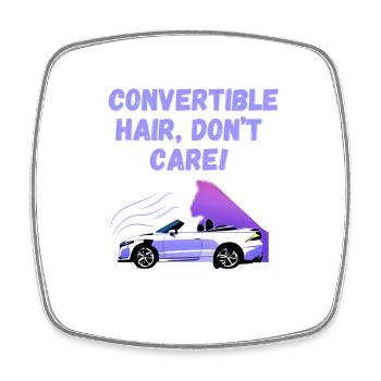 Funny Cabriolet Saying English Convertible Fun - Square fridge magnet - white - Front