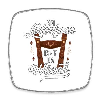 Mei Lederhose T-Shirt Herren Trachtenshirt Tracht - Viereckiger Kühlschrankmagnet - Weiß - Vorne