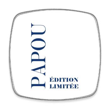 Edition limitée papou - Magnet carré - blanc - Devant