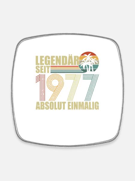 Legendär seit 1977 - Viereckiger Kühlschrankmagnet - Weiß