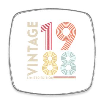 Legenden wurden 1988 Geboren Geburtstag - Viereckiger Kühlschrankmagnet - Weiß - Vorne