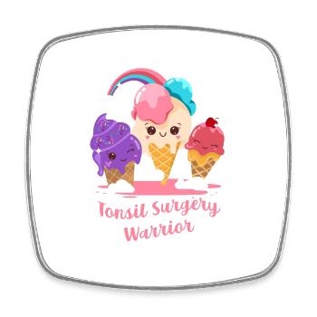 Tonsil Surgery Warrior Tonsillectomy Surgery - Square fridge magnet - white - Front