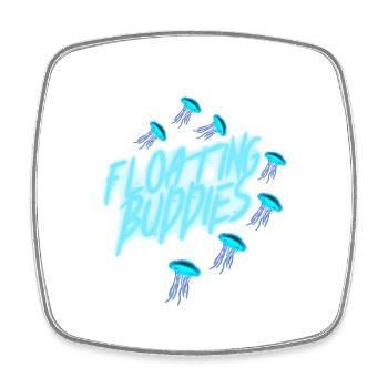 Swimming Friends Jellyfish Jellyfish Gift - Square fridge magnet - white - Front