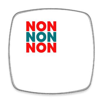 Bewertung: 64 Ans Non! Non à la retraite à 64 ans! - Viereckiger Kühlschrankmagnet - Weiß - Vorne