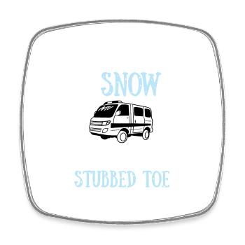 Dashing Through The Snow To Pick Up A Dumb With A - Viereckiger Kühlschrankmagnet - Weiß - Vorne