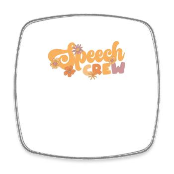 Speech Crew Funny Back to School Therapist - Square fridge magnet - white - Front