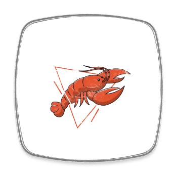 I'm Here for the Crawfish and Cornhole Funny - Viereckiger Kühlschrankmagnet - Weiß - Vorne