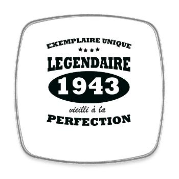 Vintage unique copy 1943 Limited edition - Square fridge magnet - white - Front