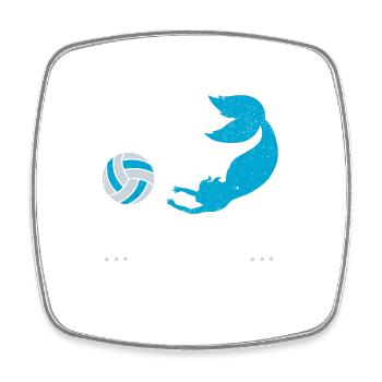 Joueur de water-polo sirènes dans la bataille Plus drôle - Magnet carré - blanc - Devant