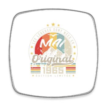 Légendes Mai 1965 Cadeau D'anniversaire Mai 1965 - Magnet carré - blanc - Devant