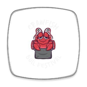 Kawaii Crawfish Boil Festival Cajun Crawfish - Viereckiger Kühlschrankmagnet - Weiß - Vorne