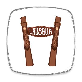 Lausbua T-Shirt Herren Trachtenshirt Tracht Kinder - Viereckiger Kühlschrankmagnet - Weiß - Vorne