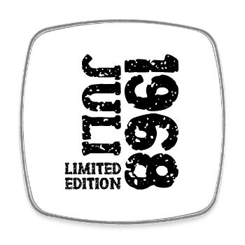 1968 Juli Limited Edition Geburtstag Geschenk - Viereckiger Kühlschrankmagnet - Weiß - Vorne