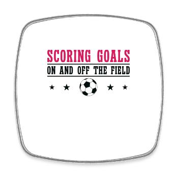 International Women's Day Soccer Woman Power Goal - Square fridge magnet - white - Front