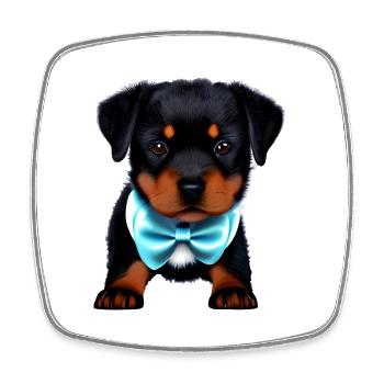 Chiot Rottweiler Chien Rottweiler Puppy Dogs - Magnet carré - blanc - Devant