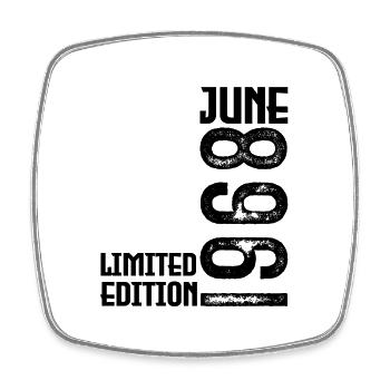 Geschenk Juni 1968 Geburtstag Juni 1968. Juni 1968 - Viereckiger Kühlschrankmagnet - Weiß - Vorne