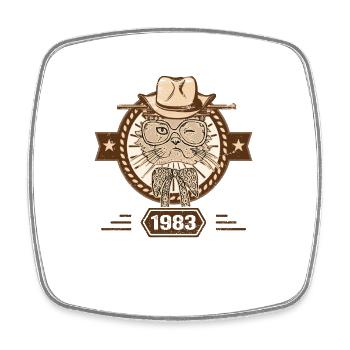 1983 | Cadeau D'anniversaire | Amoureux Du Chat - Magnet carré - blanc - Devant