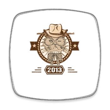 2013 | Geburtstagsgeschenk | Katzenliebhaber - Viereckiger Kühlschrankmagnet - Weiß - Vorne