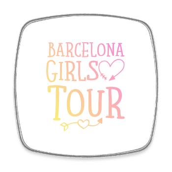 Barcelona Girls Tour - Magnet carré - blanc - Devant